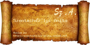 Szentmihályi Anita névjegykártya
